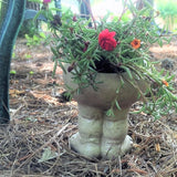homestyles 8.5 in. Stone Wash Daisy The Muggly Statue Face Planter Holds 3 in. Pot