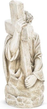 Joseph's Studio by Roman, Jesus Holding a Cross Garden Statue, Religious Outdoor Decor