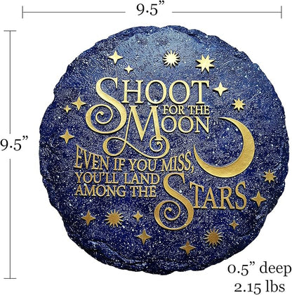 Spoontiques - Garden Décor - Shoot for The Stars Stepping Stone - Decorative Stone for Garden