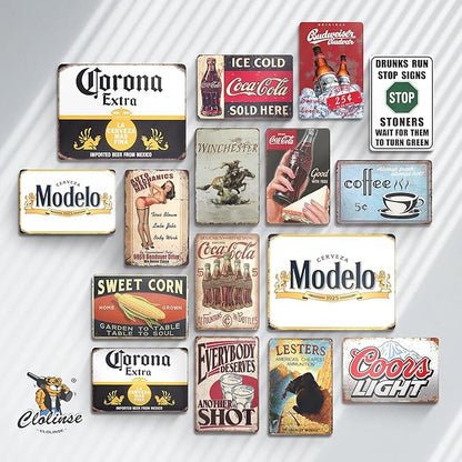 Corona Modelo Beer Signs | Man Cave Decor | Bar Vintage Metal Tin Signs | Garage Retro Funny Cool Things | Wall Poster Stuff For Pub Home House Coffee Shop Room indoor outdoor 8x12 Inch…