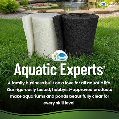Aquatic Experts Classic Koi Pond Filter Pad Bundle – Fine & Coarse Bulk Roll Pond Filter Media, Ultra Durable Reusable Fish Pond Filter Material (Fine: 18" x 36", Coarse: 18" x 36")