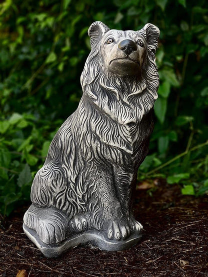 Large collie dog statue Cement collie ornament Garden collie decoration Custom dog figurine Concrete dog statue Stone dog memorial sculpture Concrete westie dog Unique large collie dog garden decor