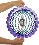VP Home Floral Burst Mandala Kinetic Wind Spinner for Yard and Garden Wind Spinner Outdoor Metal Large Hanging Mandala Decor 3D Garden Art Wind Sculpture Spinners