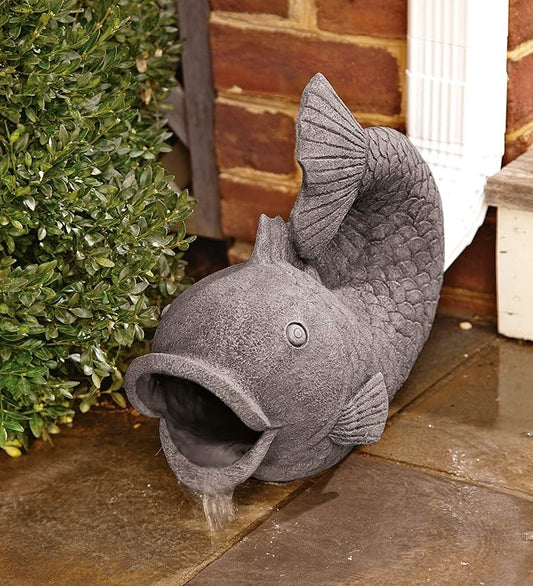 Wind & Weather Friendly Fish Decorative Garden Down Spout