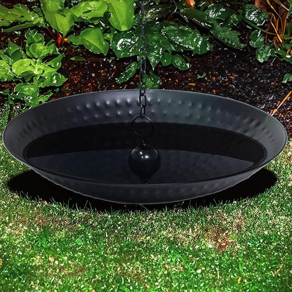 Trademark Innovations 12 Inch Rain Chain Basin with Drainage, Rain Chain Anchoring Basin, Rain Chain Water Catcher