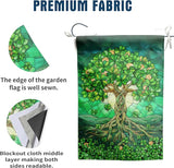 St Patricks Day House Flags 28 x 40 Double Sided Outside Shamrock Clover Tree Life Garden Decor Welcome Holiday Yard Signs for Saint Patrick Spring Outdoor Decorative