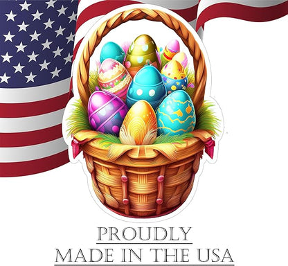 Happy Easter Classic Yard Sign Home Decor Lawn Decoration With Stakes Easter Basket