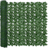 ODTORY Artificial Fence Privacy Screen: 4FT x 20FT UV-Anti Faux Greenery Backdrop Ivy Chain Link Shades Panels for Patio, Balcony, Garden,Deck,Backyard Indoor Outdoor Green Wall Decor