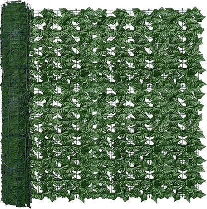 ODTORY Artificial Fence Privacy Screen: 4FT x 20FT UV-Anti Faux Greenery Backdrop Ivy Chain Link Shades Panels for Patio, Balcony, Garden,Deck,Backyard Indoor Outdoor Green Wall Decor