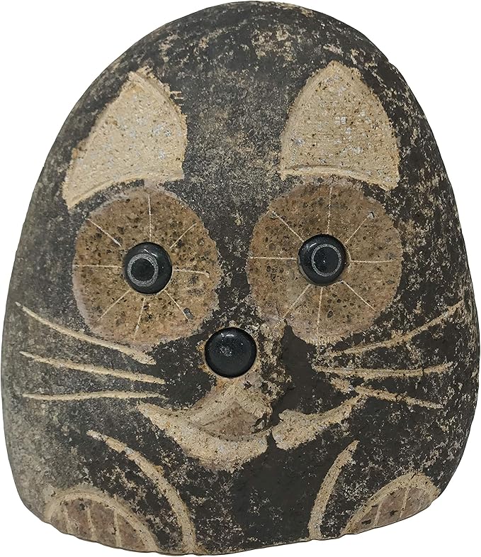 8" Boulder Cat, Stone