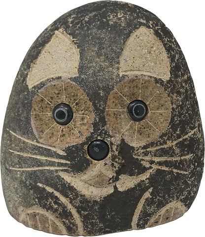 8" Boulder Cat, Stone