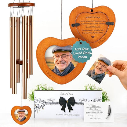 32 Inch Memorial Wind Chimes Outdoor, Wind Chimes for Loss of Loved One, Memorial Gifts for Loss of Mom, Sympathy Gifts for Mother, Father, Brother, Sister