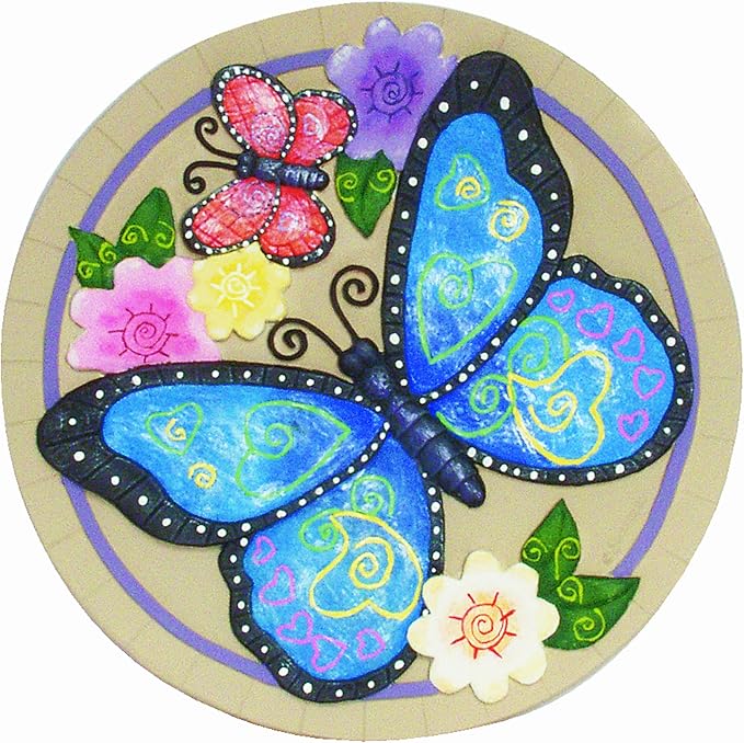 Spoontiques - Garden Décor - Butterfly Stepping Stone - Decorative Stone for Garden