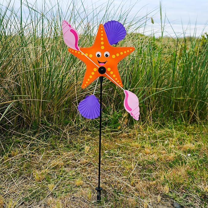 In the Breeze 2563 Starfish Whirligig Wind Spinner for Your Yard or Garden