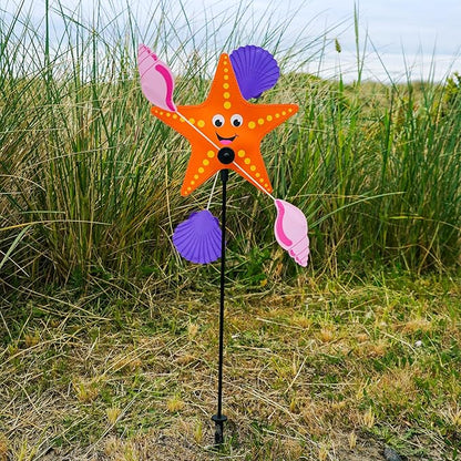 In the Breeze 2563 Starfish Whirligig Wind Spinner for Your Yard or Garden