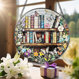 8'' Stained Glass Suncatcher Ornament, Stained Glass Window Hanging, Sun Catchers for Windows Hanging Ornaments, Window Decor | Book Club Gift, Fantasy Book Lover Gift, Reader Gifts