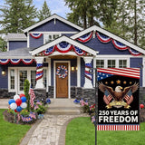 250th Anniversary America Garden Flag, 250 Anniversary USA Flag Patriotic Banner 250 Years of Freedom Yard Sign Eagle Design 4th of July Double-Sided Waterproof 1776-2026 Commemorative Flag 12x18 Inch