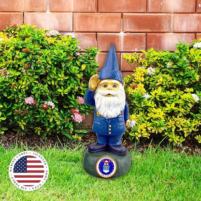 Red Carpet Studios Officially Licensed Military Garden Gnome, 13.25" Tall, United States Air Force
