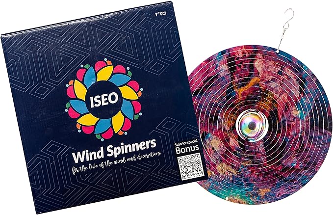 Galaxy Wind Spinners for Yard and Garden, Metal Ornaments for Garden Décor, Outdoor Wind Spinner, Galaxy Gifts, Outdoor Decoration, 12 inch Wall Décor by ISEO