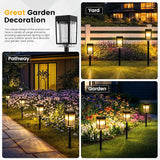 Solar Pathway Lights, 8 Pack Solar Powered Garden Lights Waterproof IP65, Auto On/Off Outdoor Light for Lawn Patio Walkway Driveway Decor Landscape Lighting (Warm White)