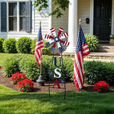 TERESA'S COLLECTIONS 4th of July Decorations for Outdoor Decor, Patriotic Memorial Day Decorations Wind Spinner Garden Yard Sign, USA Americana Windmill Decorative Stake Independence Day Gifts 35.4''