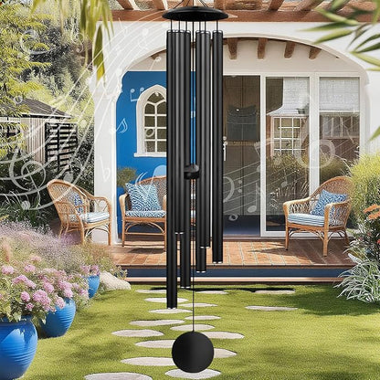 Large Memorial Wind Chimes, 67'' Deep Tone 6 Heavy Tubes Soothing Tones Windchimes for Outside Garden Patio Hanging Decor, Sympathy Gifts, Memorial Wind Chime Best Gift for Mom Women Grandma Neighbors