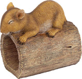 Jolly the Squirrel Gutter Guardian Downspout Statue