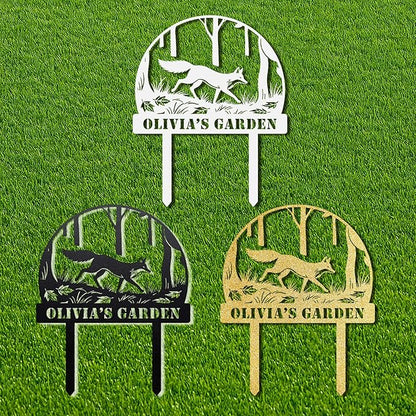 Startop Custom Metal Garden Sign with Stake: Personalized Outdoor Garden Decor - Durable Weatherproof Laser Cut Steel Yard Sign - Rustic Farmhouse Family Name Art for Lawn Patio Balcony & Farm A004