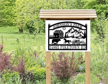 Custom Metal Ranch Sign, Outdoor Ranch Sign, Metal Hanging Farm Signs,Custom Farm Sign,Personalized Metal Farm and Ranch Signs, Custom Outdoor Hanging Sign for Farmhouse Decor and Gifts