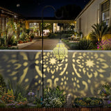 Hapjoy Hanging Solar Lights Outdoor Garden Decor Solar Lantern Waterproof Plastic Moroccan Outdoor Decorations for Patio Pathway Yard Backyard Garden Decorative (2, White)