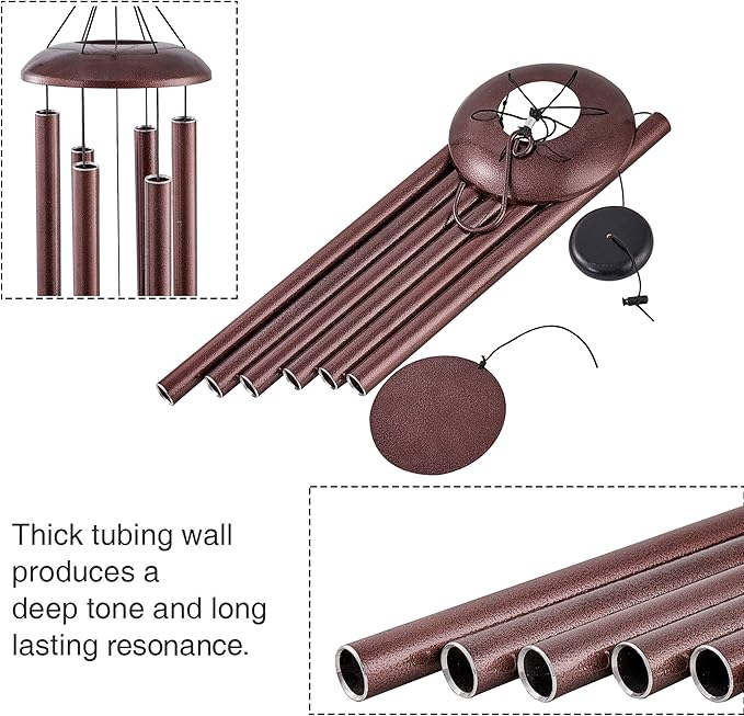 Sympathy Wind Chimes for Outside Deep Tone,36'' Large Memorial Windchime Outdoor in Memory of a Loved One Gifts for Mom Dad Grandma, Garden Patio Yard Decor