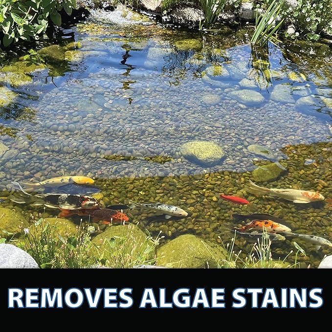 CrystalClear ClarityMax, All-in-One Pond Clarifier Treatment, All-Natural Beneficial Microbes & Enzymes Provide Max Clarity, Koi Fish & Pet Safe, Algae Stain Remover, Crystal Clear Water Garden 2.5 LB