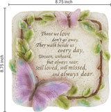MyGift Memorial Garden Stone Sympathy Verse Hanging Wall Decor, Remembrance Stepping Stone