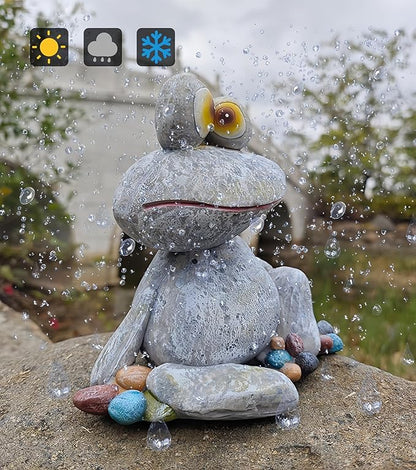 Hand-Painted Resin Frog Statue - Weather-Resistant Outdoor & Indoor Decor for Garden, Patio, Living Room & Desk