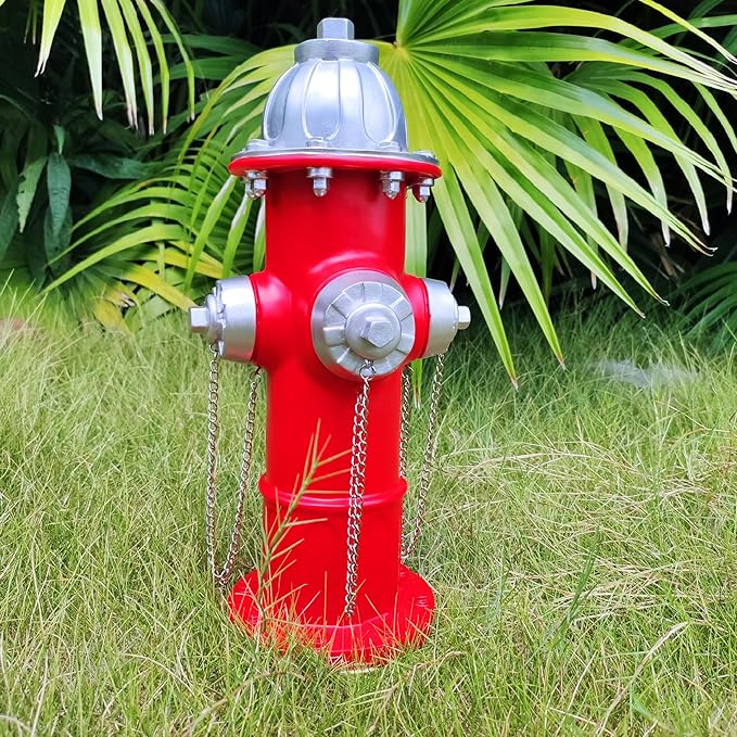 Dog Pee Post - Fake Fire Hydrant Outdoor Play Equipment, Puppy Training Post - 14.5 inch