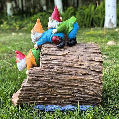 Decorative Gutter Downspout Extensions Statue,3" x 4" Downspout Extension Sculpture,Gnomes Decorative Rain Gutter Downspout Extension Figurine Decor Sculpture for Lawn Yard