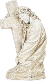 Joseph's Studio by Roman, Jesus Holding a Cross Garden Statue, Religious Outdoor Decor