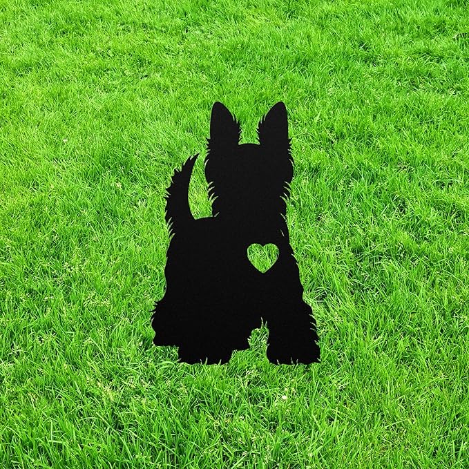 Custom Scottie Yard Art Statue Stake,Custom Scottish Terrier Outdoor Garden Decor,Memorial Remembrance Sculpture,Outdoor Statue for Yard Garden Porch Lawn Grassland Park Farm Flowerpot Decor.