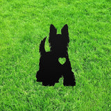 Custom Scottie Yard Art Statue Stake,Custom Scottish Terrier Outdoor Garden Decor,Memorial Remembrance Sculpture,Outdoor Statue for Yard Garden Porch Lawn Grassland Park Farm Flowerpot Decor.