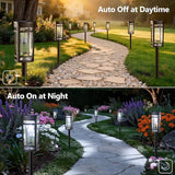 Jyoiat 6 Pack Outdoor Solar Pathway Lights - Solar Landscape Lights Outdoor Walkway Solar Garden Lights for Lawn, Path, Yard Decor (Cool White)