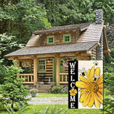 AVOIN colorlife Spring Summer Bee Sunflower Garden Flag 12x18 Inch Double Sided, Welcome Holiday Yard Outdoor Decoration