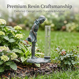 Topadorn Rain Gauge Garden Stake Outdoor Glass Cute Professional Raingauge for Lawn Yard Patio Lady Angel Decor 2oz, 3.5" W x 3" D x 11.5" H