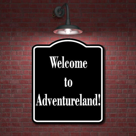 We Travel Not To Escape Life Adventurer BLACK Aluminium Composite Sign 8.5''x10''