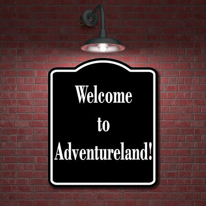 We Travel Not To Escape Life Adventurer BLACK Aluminum Composite Sign 20''x24''