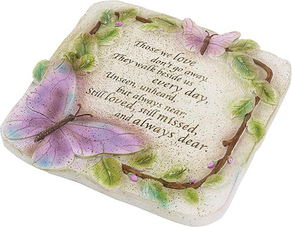 MyGift Memorial Garden Stone Sympathy Verse Hanging Wall Decor, Remembrance Stepping Stone