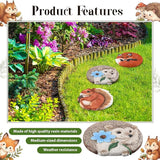 Cinnvoice 3 Pack Garden Stepping Stone Outdoor, Decorative Dimensional Resin Stepping Stones for Patio Pathway Landscaping Walkway Sculpture Yard Backyard Lawn(Animal,10 Inches)