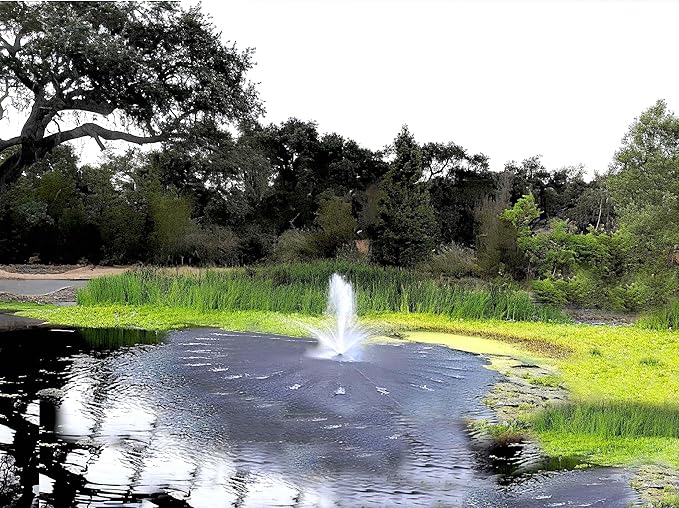 Custom Pro FT 14000 GPH Floating Pond Fountain & Aearator | Complete Kit with 14,000 GPH Pump, 200 Foot Power Cord, 3 Spray Styles and More | 100% USA-Based Customer Service and Warranty Support!