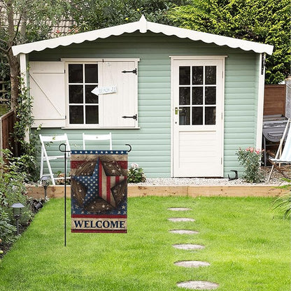 Welcome Garden Flag Seasonal Double Sided 12 x 18 Inch Small Yard Flag for Indoor Outdoor Decor Holiday All Seasons