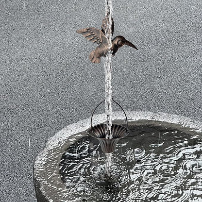 Lotus Rain Chain, 6.5FT Rain Chain Gutters, Adjustable Rain Catcher Chain with 10 Cups, Rain Chain Downspouts for Outdoor Gutter (Hummingbird)