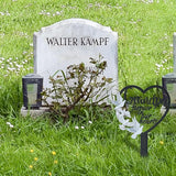 BUoonyer Stake Graves Cemetery Decorations - Grandpa Metal Memorial Grave Markers, Grandfather Heart Graveyard Sympathy Plaque, Dove Remembrance Graveside Burial Decor Sign for Outside Yard Garden